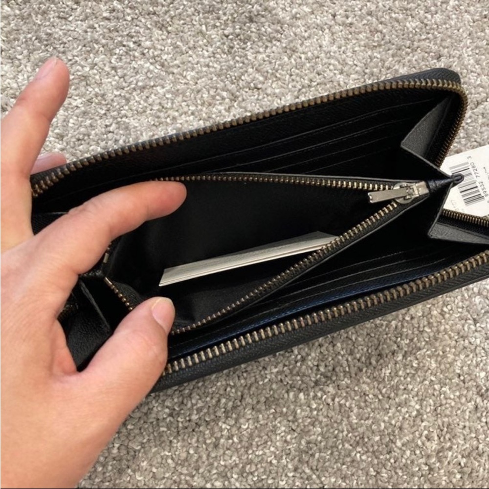 Coach zip wallet for men NWT black color - Picture 5 of 5